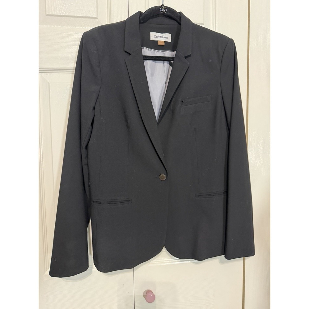 Calvin Klein Women's Blazer Black Size Medium